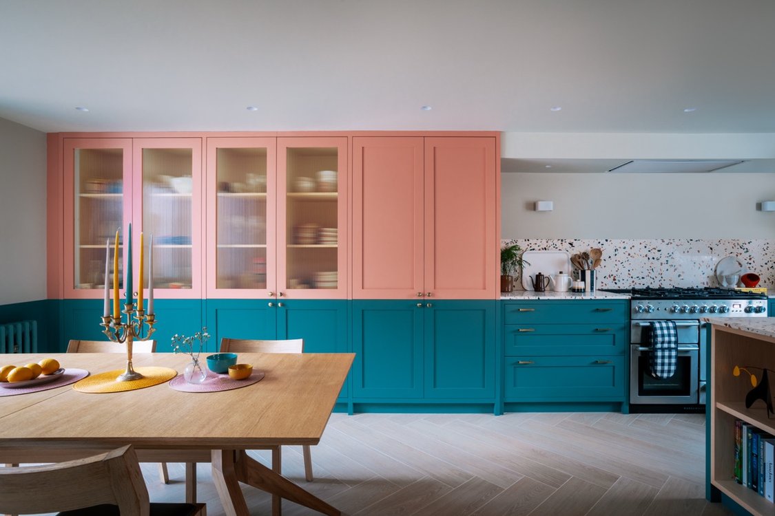 Kitchen cabinets wide angle